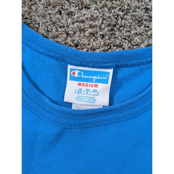 Champion Heritage Heavyweight T Shirt Blue Size Medium Men's Short Sleeve - Picture 4 of 9